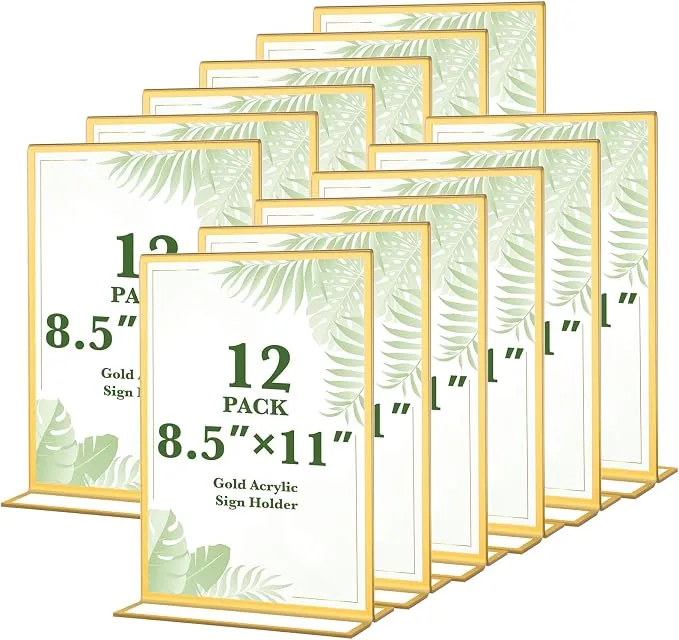 Gold Acrylic Sign Holders — Sign Holders available to rent
