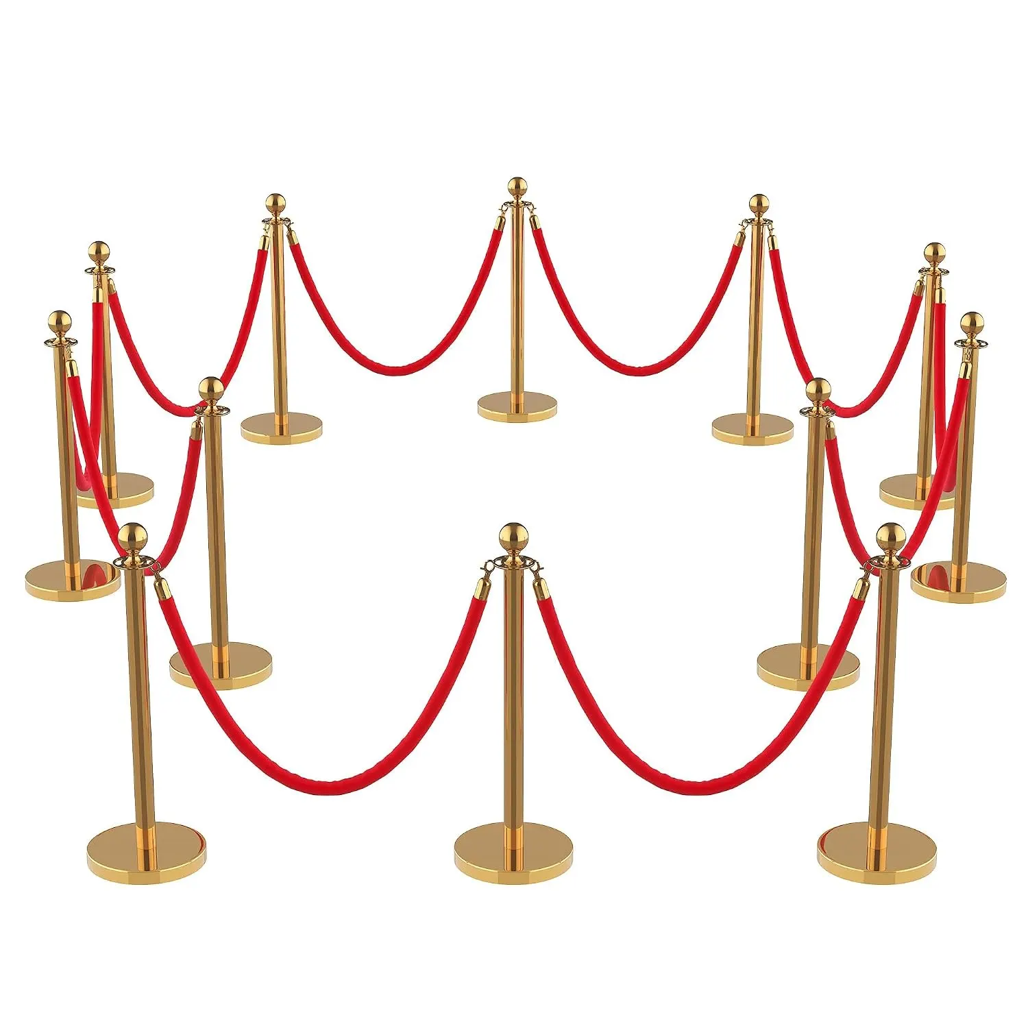 Velvet Rope Stanchion Set