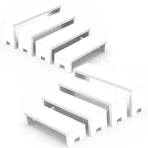 White Wood Tiered Risers
