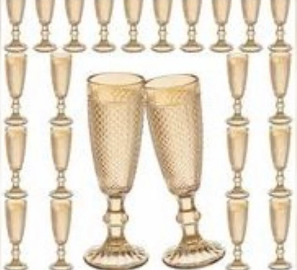 Colored Vintage Champagne Glasses