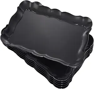 Black Rectangle Serving Trays