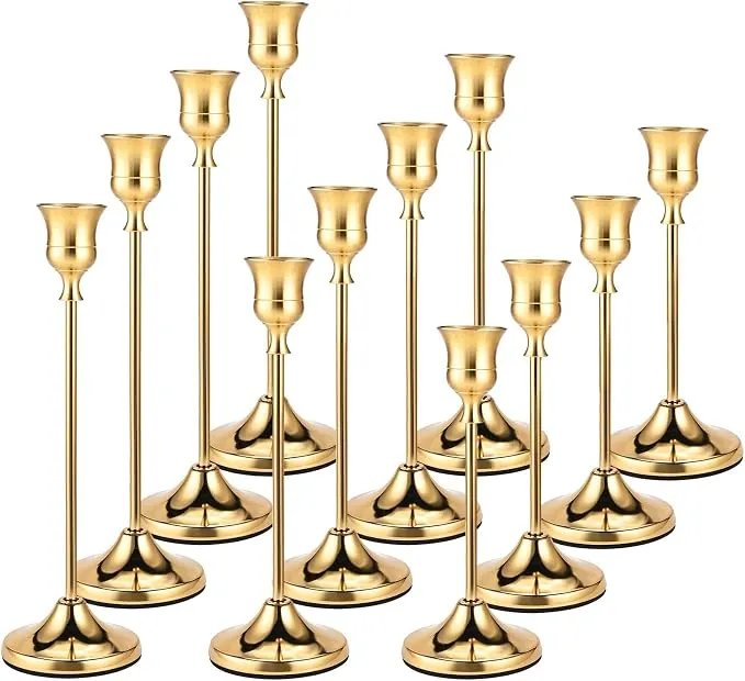 Gold Candlestick Trio