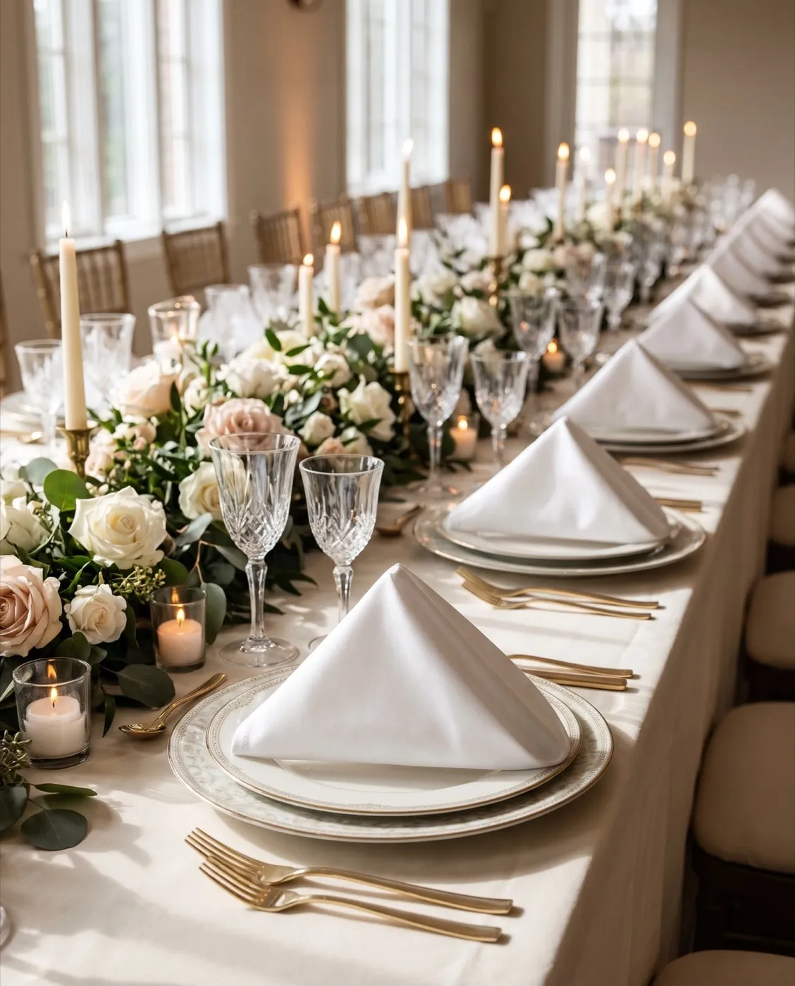 Classic Cloth Dinner Napkins styled at an event