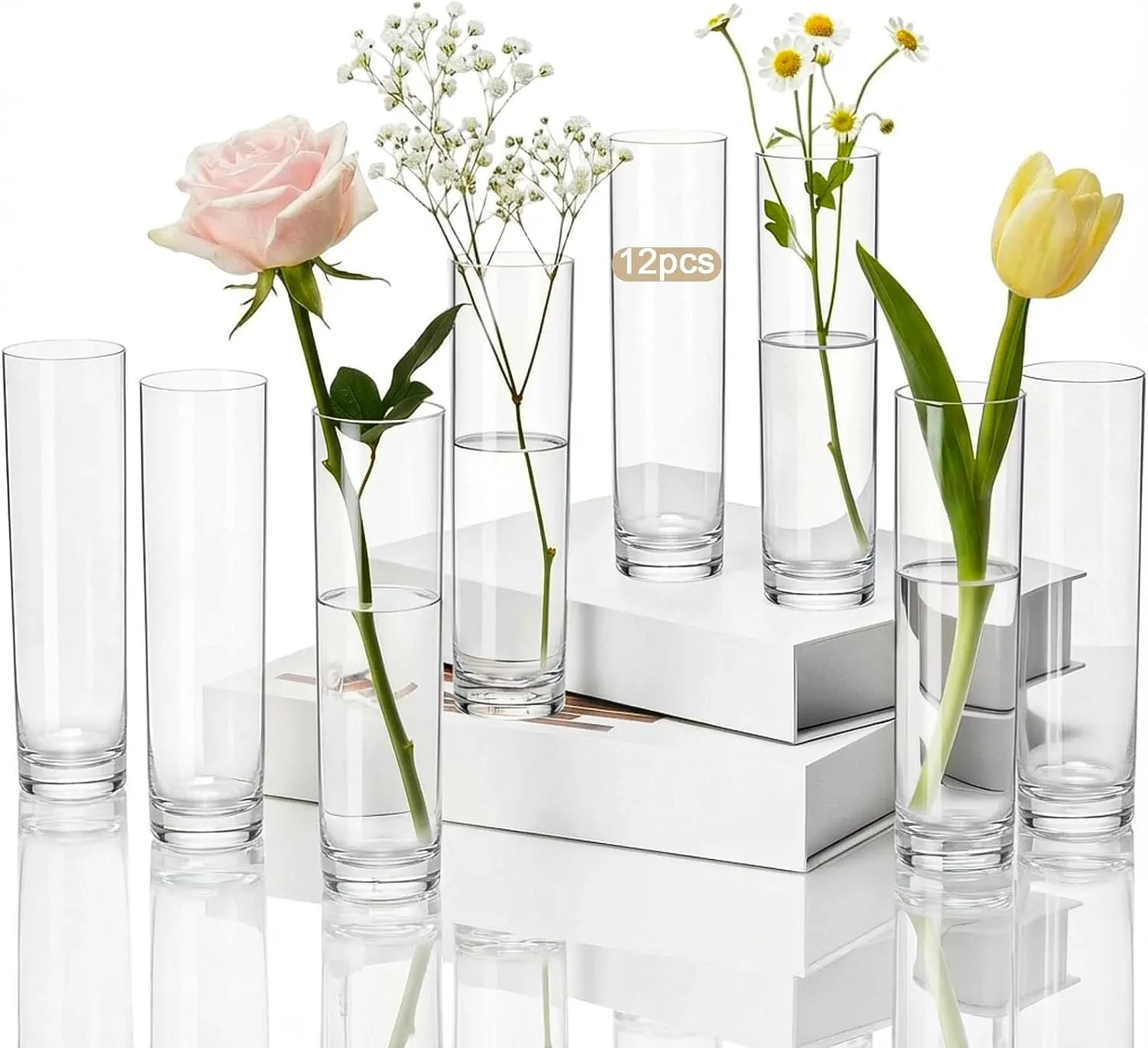 Clear Acrylic Bud Vases
