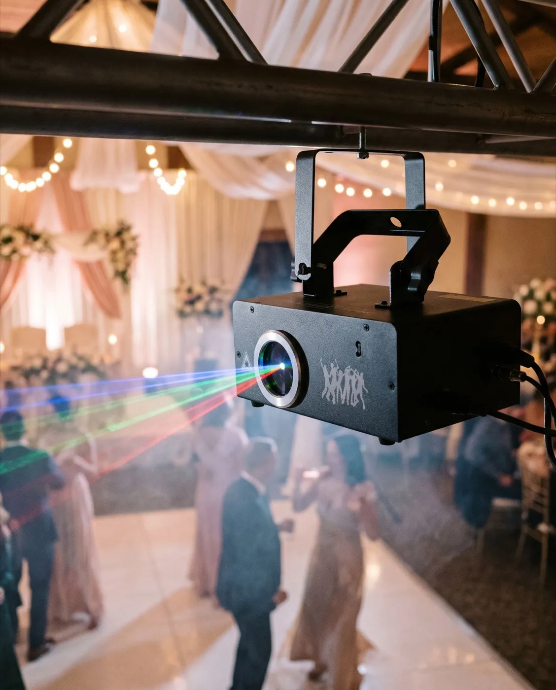 DJ Laser Projector styled at an event