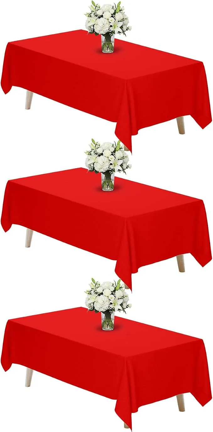Red Rectangle Tablecloth — Tablecloths available to rent
