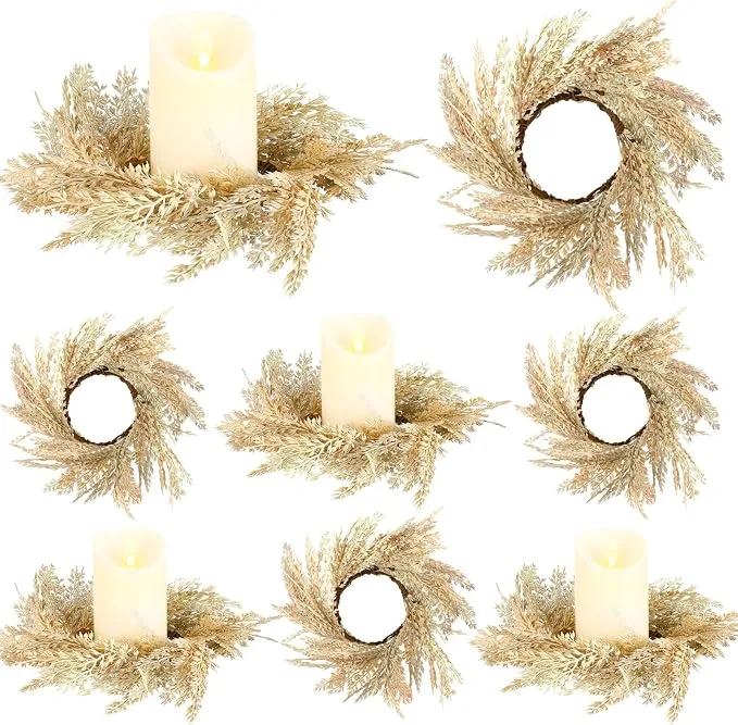 Pampas Candle Rings — Candle Accents available to rent