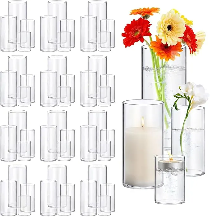 Graduated Glass Cylinder Vases