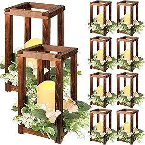 Rustic Wooden Lantern Centerpieces