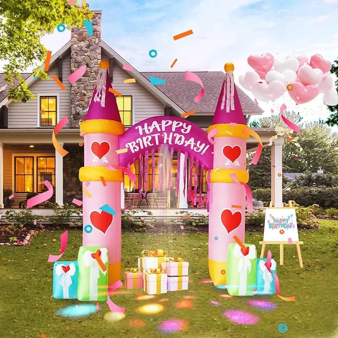 LED Inflatable Birthday Arch — Inflatables available to rent