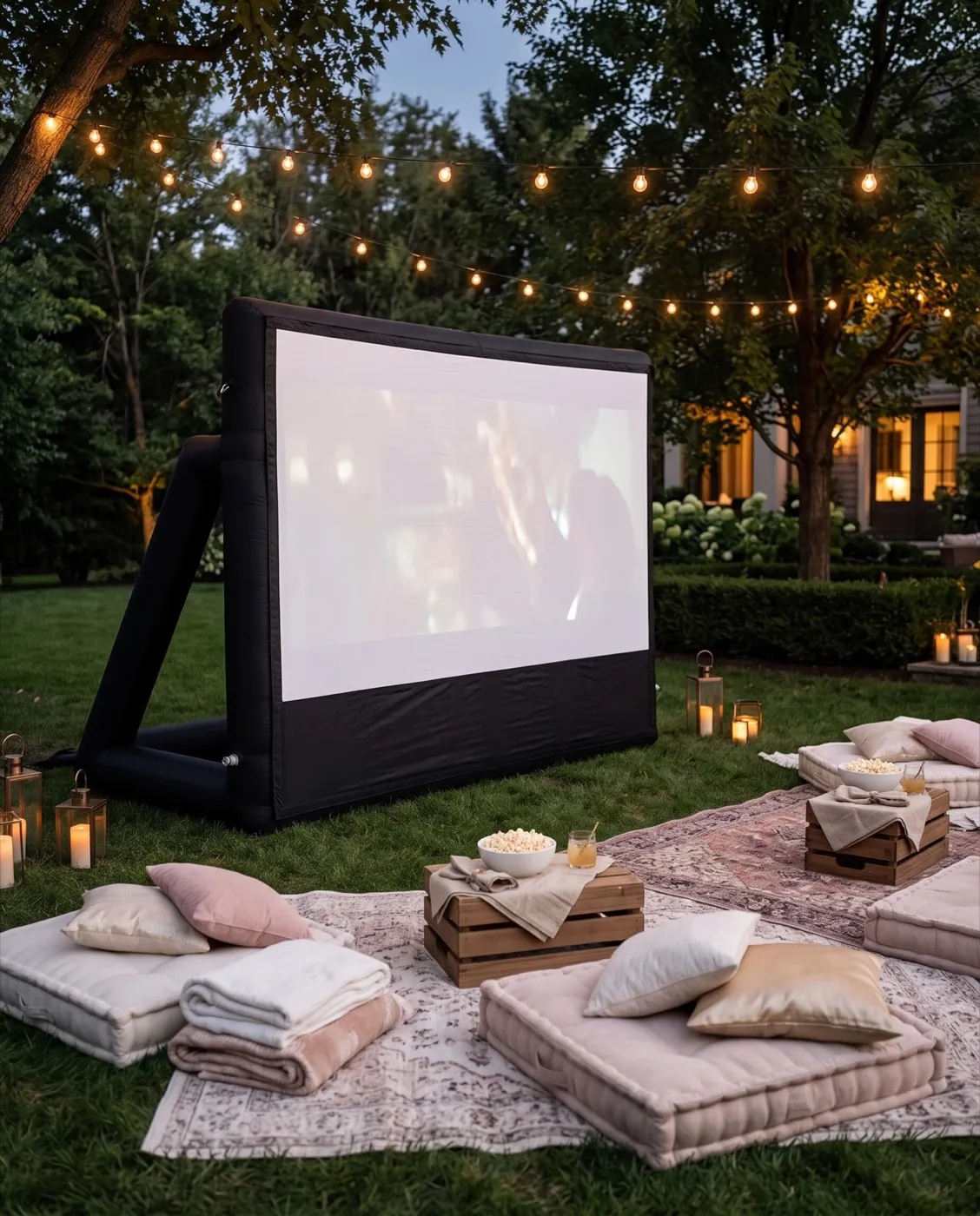 Inflatable Projector Screen styled at an event