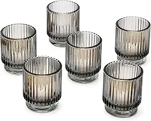 Smoke Gray Tealight Holders