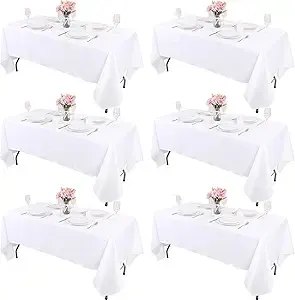 White Washable Tablecloth