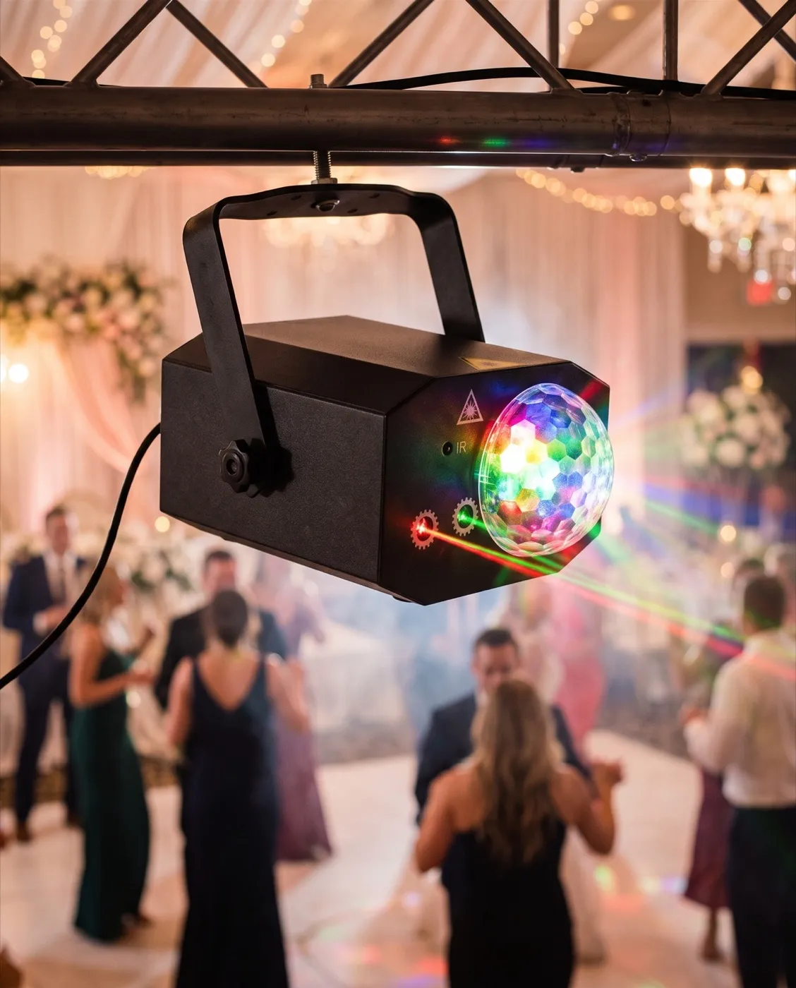 Laser & Magic-Ball Party Light styled at an event