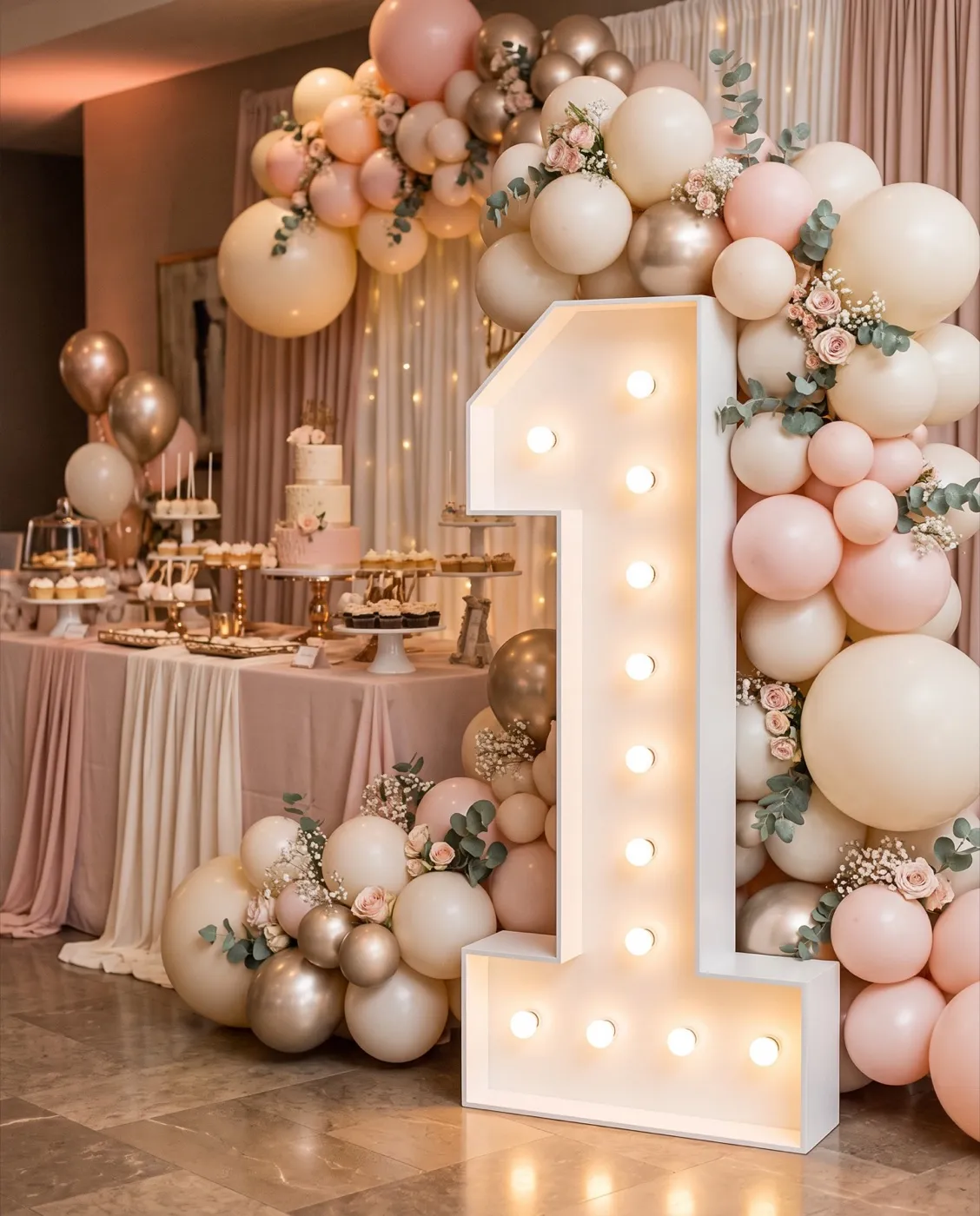 Marquee Number 1 styled at an event