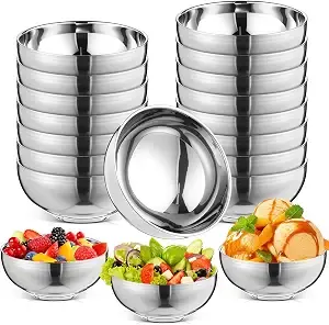 Steel Double-Walled Kids Bowls