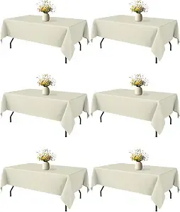 Ivory Polyester Tablecloth