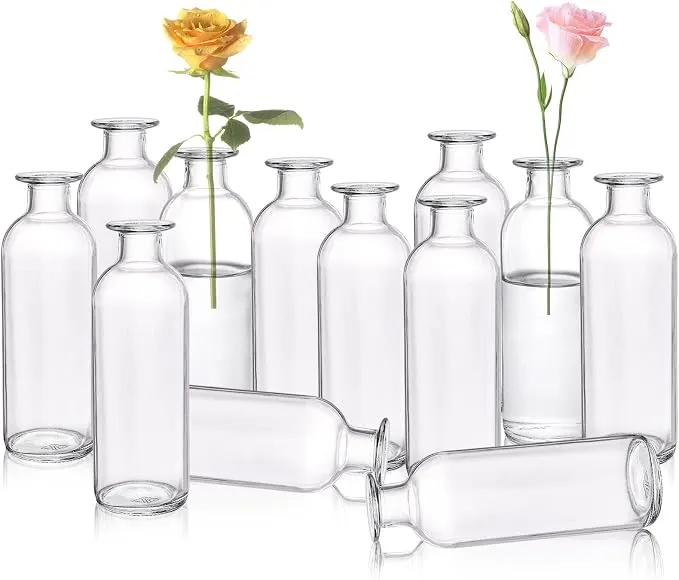 Clear Glass Bud Vases