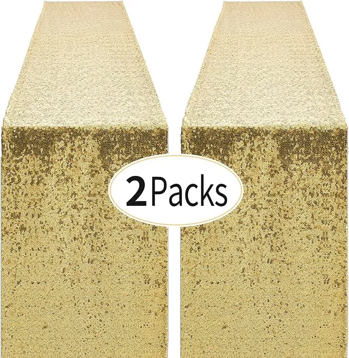 Gold Sequin Table Runner — Table Runners available to rent
