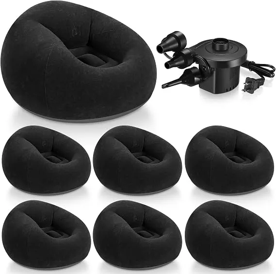 Black Inflatable Bean Bag Chairs