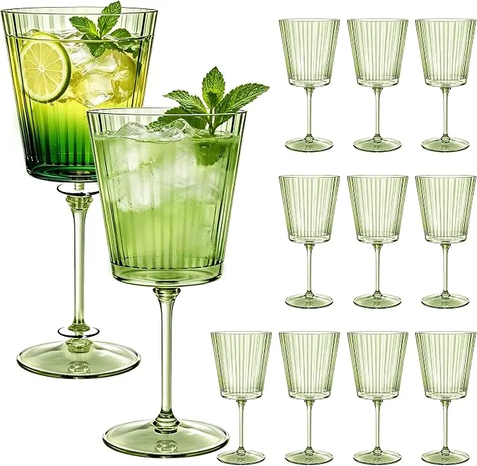 Green Acrylic Water Goblets