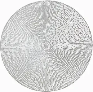 Silver Metallic Round Placemats