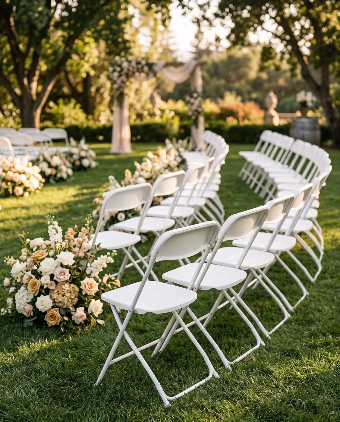 Stackable Folding Chair styled at an event