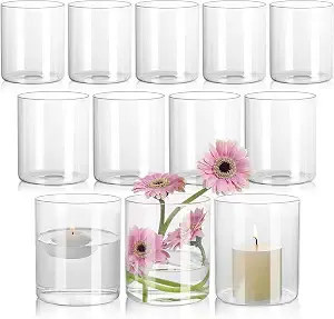 Short Glass Cylinder Vases