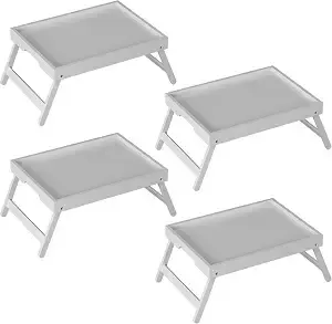 White Folding Tray Table