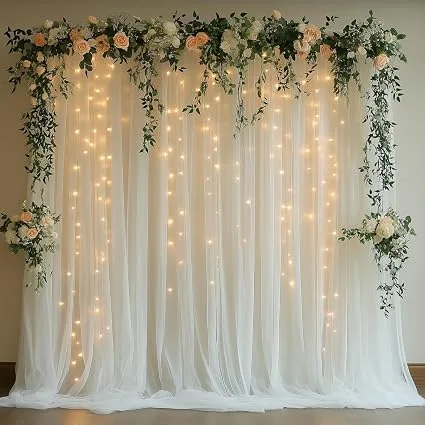 White Tulle Light Backdrop — Backdrops available to rent
