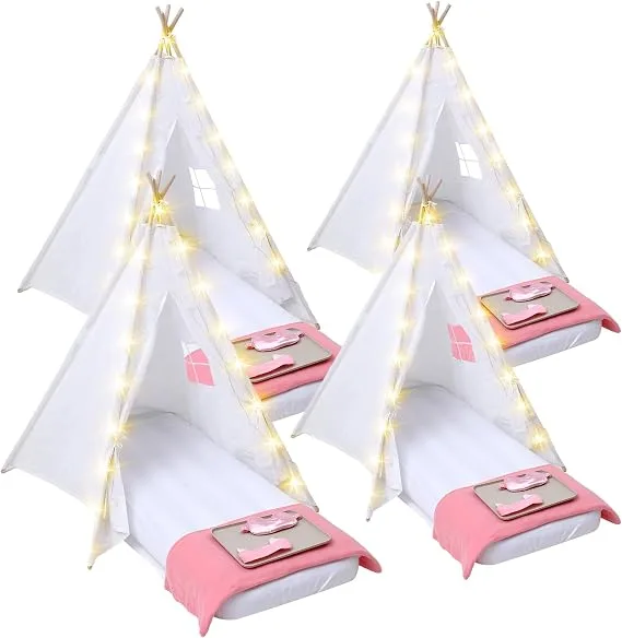 White Teepee Sleepover Set — Sleepover Tents available to rent