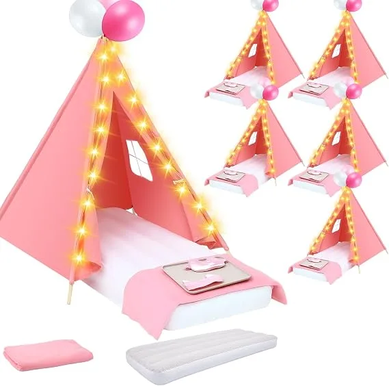 Pink Teepee Sleepover Set — Sleepover Tents available to rent