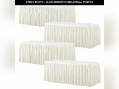 Cream Fitted Tablecloth — Tablecloths available to rent