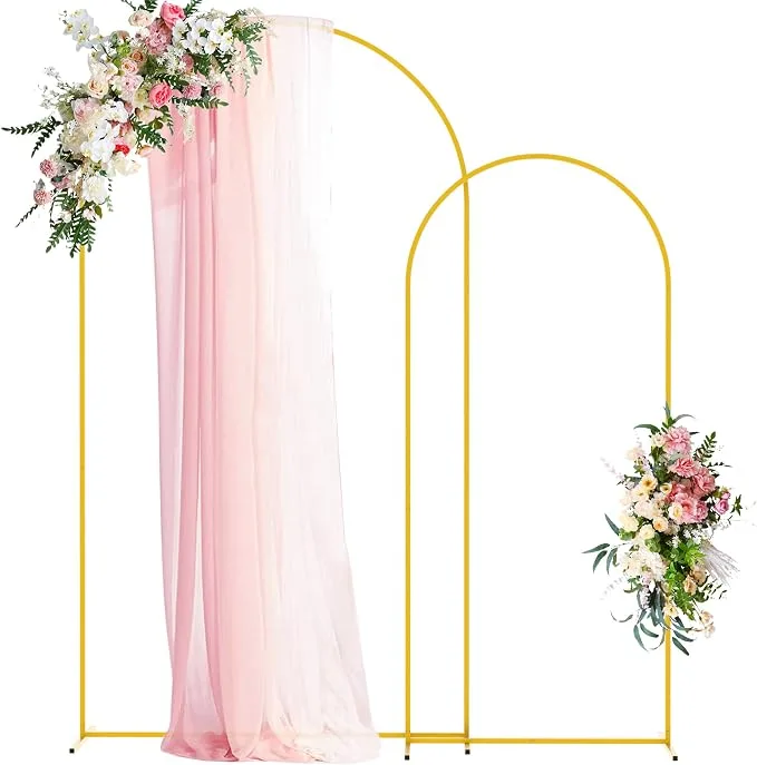 Gold Metal Arch Stand Set — Arches available to rent