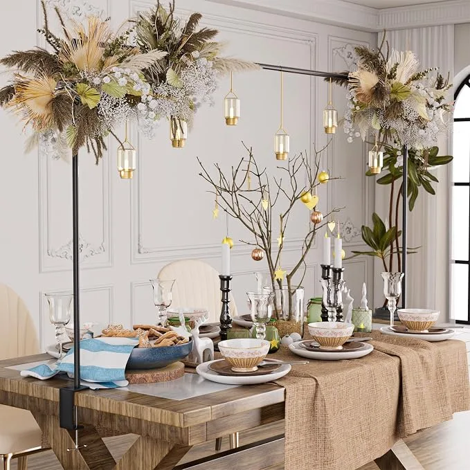 Black Over-the-Table Rod Stand — Table Rod Stands available to rent