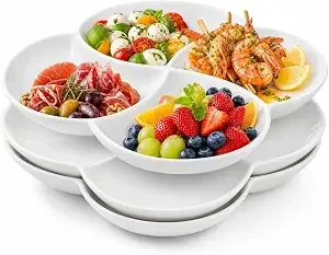 Porcelain Flower Appetizer Platter — Serving Platters available to rent